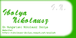 ibolya nikolausz business card